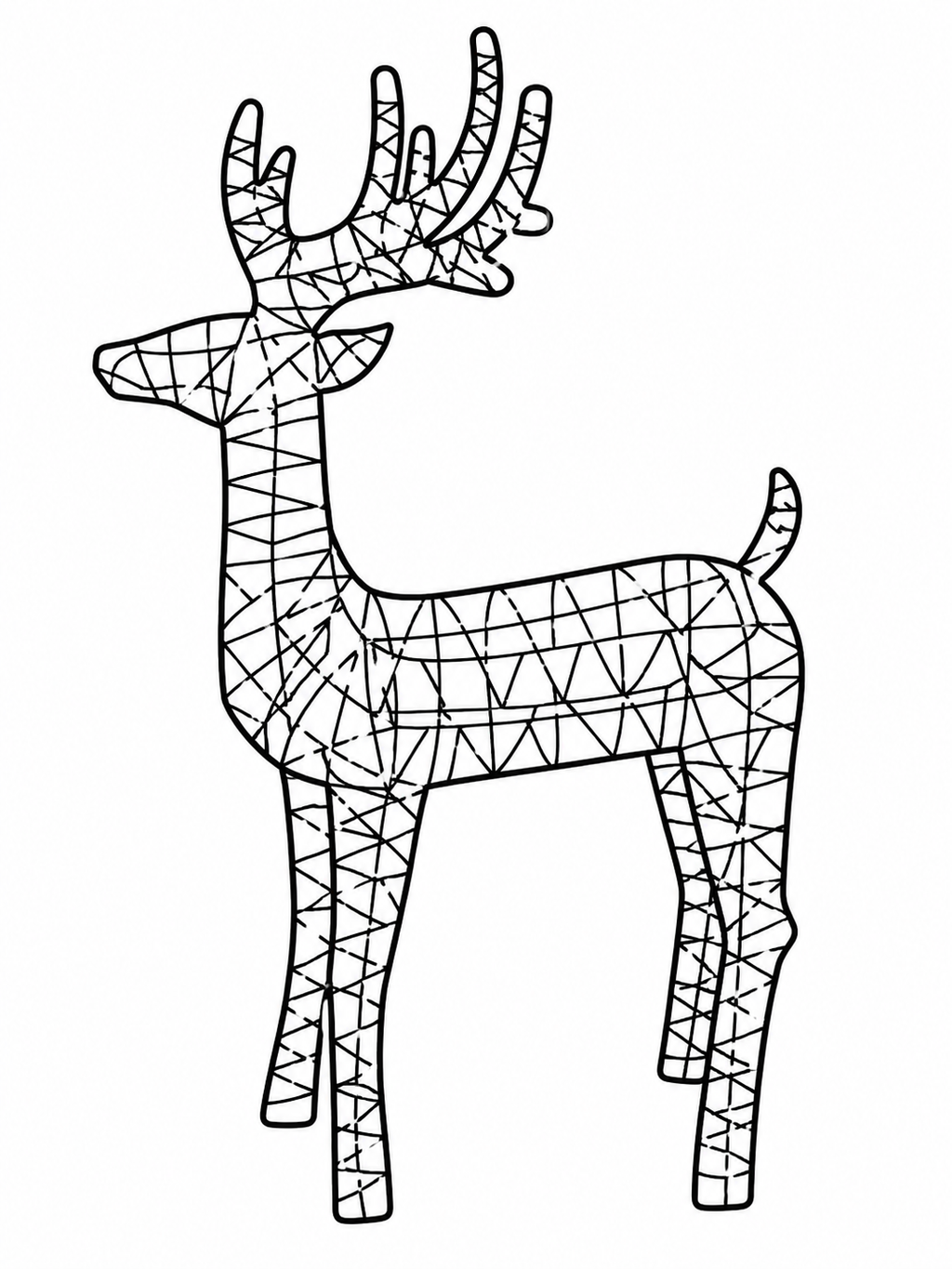 37" Multicolor Iridescent Reindeer with Antlers, Sparkling LED Lights, Battery Operated - media 19