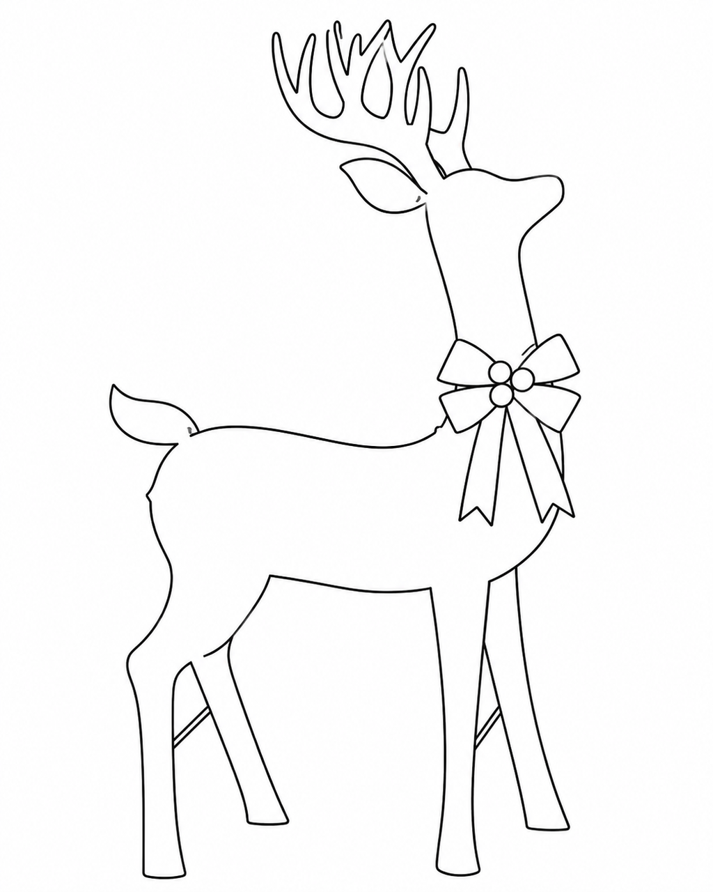 72" Champagne Glitter Lighted Reindeer with Antlers and Red Bow, Warm White LED Lights - media 19