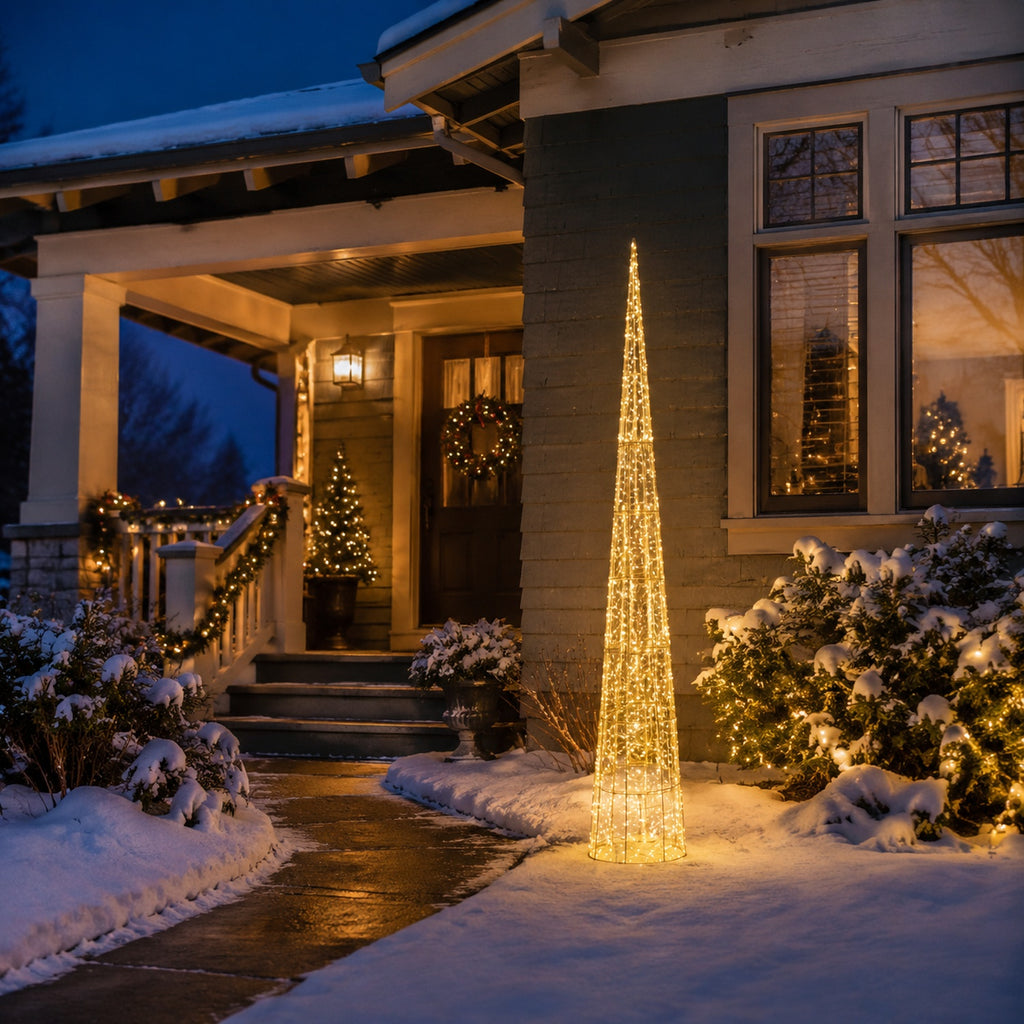 82 in. Christmas Tree Gold Wire - media 1
