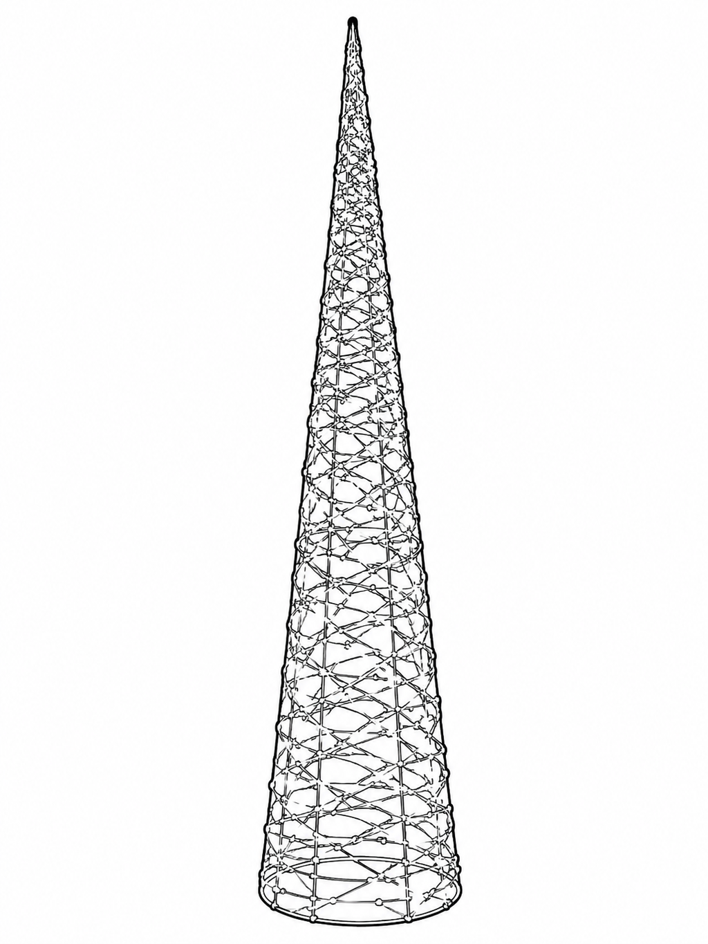 82 in. Christmas Tree Gold Wire - media 18