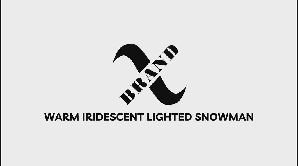 36" Warm Iridescent Lighted Snowman with Top Hat and Twig Arms, Battery Operated - video 3