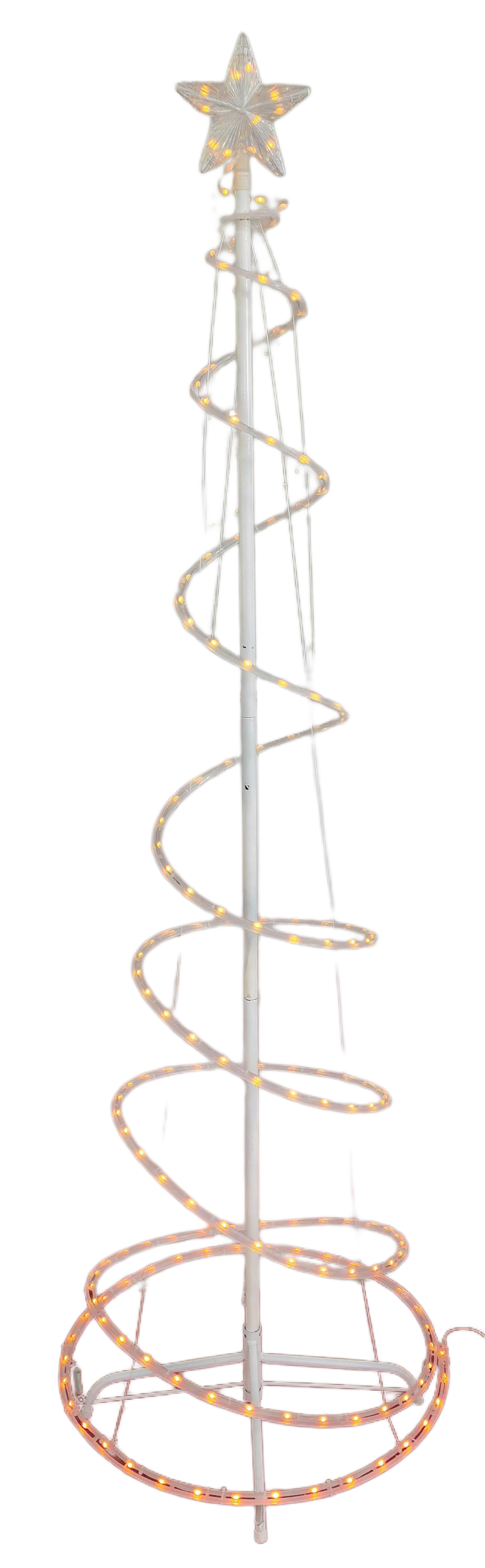 72 in. Multicolor Lighted Spiral Cone Christmas Tree with Star Topper, Metal Frame Metal Frame - media 13