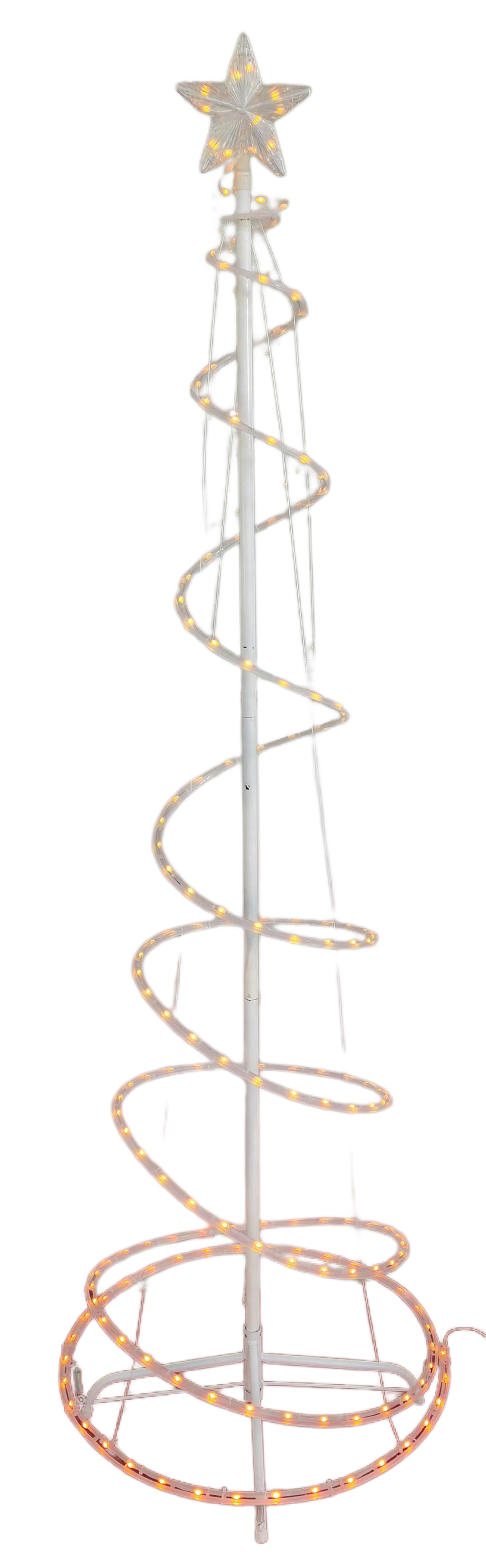 72 in. Multicolor Lighted Spiral Cone Christmas Tree with Star Topper, Metal Frame Metal Frame - media 13